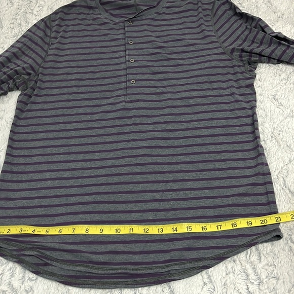 Lululemon Striped Mens 4 button Henley long sleeve XL - Picture 7 of 7